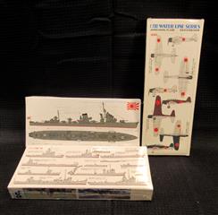 1/700 9 WATERLINE WWII BOAT AND PLANE MODELS: CARRIER JUNYO - BATTLESHIP SOUTH D
